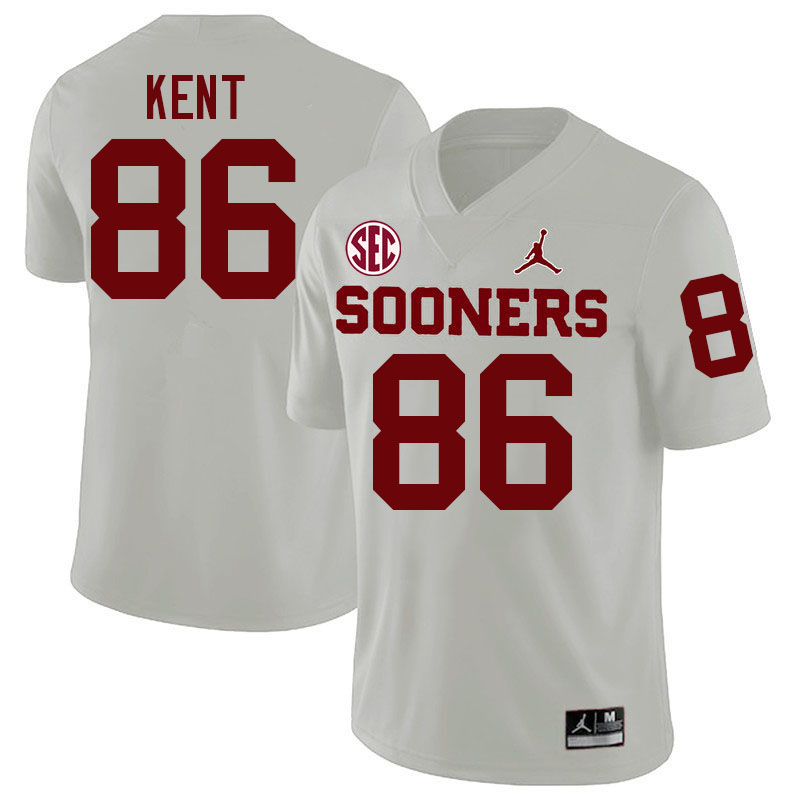Oklahoma Sooners #86 Carson Kent College Football Jersey Stitched-White